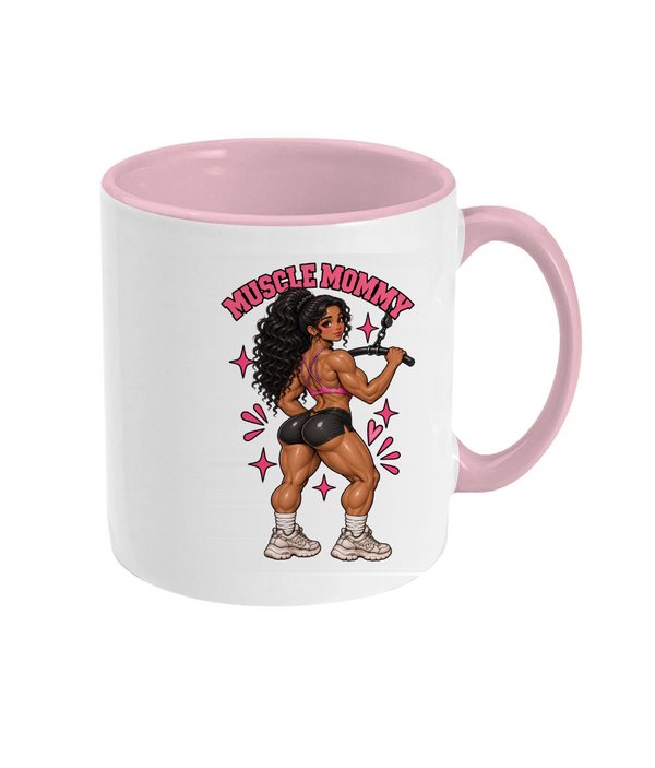 Bliss Muscle Mommy Mug – Funny Gym Girl Mug, Pink Coffee Mug Gift for Gym Lover