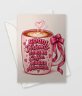 Good Friends Strong Coffee card, best friend gym girl card