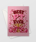 Best PT Ever card, personal trainer thank you card