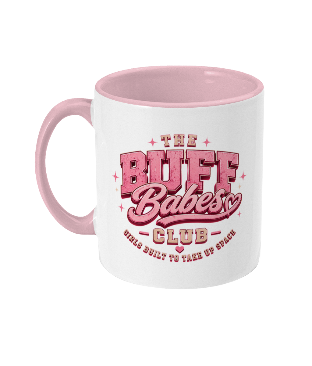 Bliss Muscle Mommy mug, The Buff Babes Club logo side