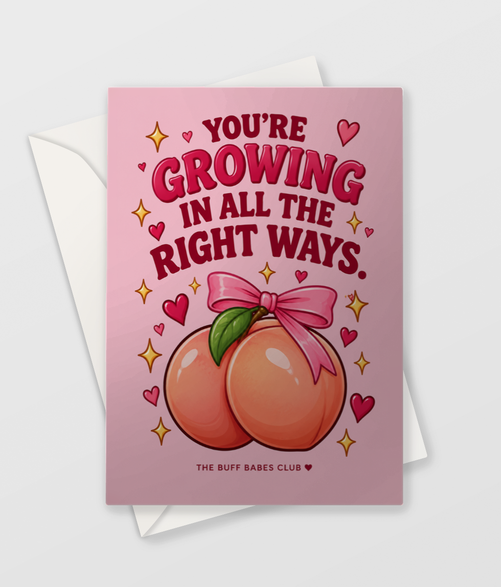 Growing in All the Right Ways Card, large A5 size